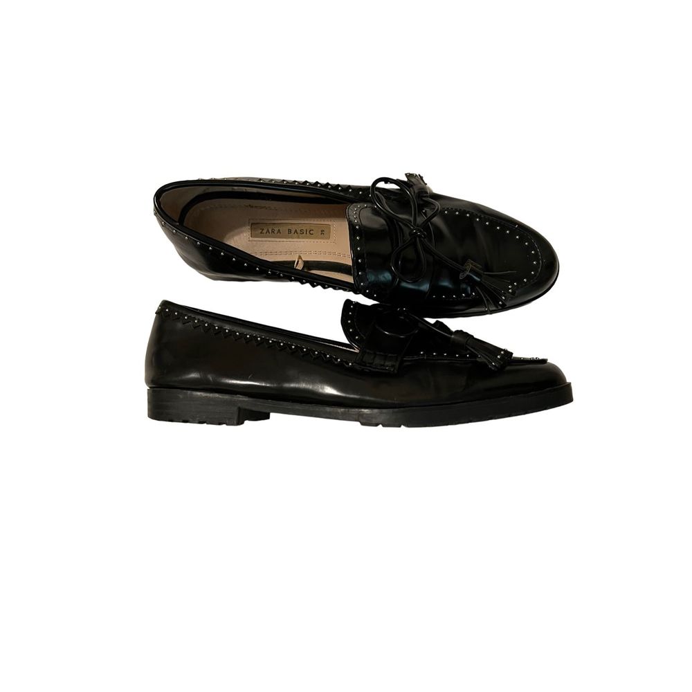 Zara Basic Embellished Loafers with Tassel